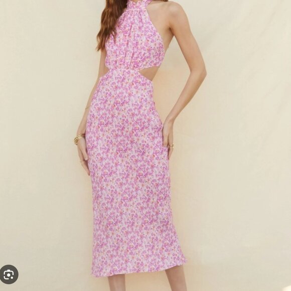 NWT ASTR Ambretta Floral Halter Midi Dress - Picture 11 of 11